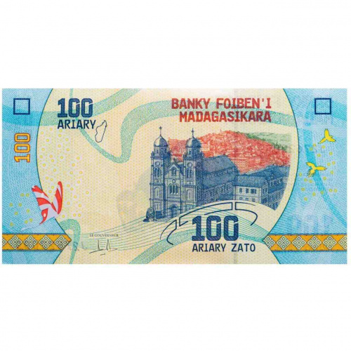 Банкнота 100 ариари. Мадагаскар 2022 aUNC Банкнота 100 ариари. Мадагаскар 2022 aUNC