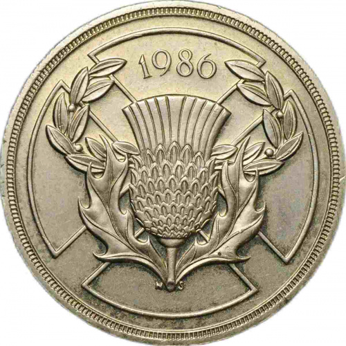 Монета 2 фунта XIII Игры Содружества. Великобритания 1986 UNC Монета 2 фунта XIII Игры Содружества. Великобритания 1986 UNC