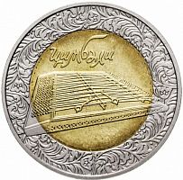 Памятная монета 5 гривен Цимбалы. Украина, 2006 г. в. Состояние UNC (без обращения)