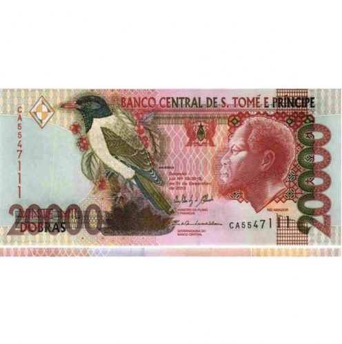 Банкнота 20000 добр. Сан-Томе и Принсипи 2013 aUNC Банкнота 20000 добр. Сан-Томе и Принсипи 2013 aUNC