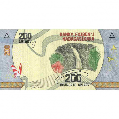 Банкнота 200 ариари. Мадагаскар 2022 aUNC Банкнота 200 ариари. Мадагаскар 2022 aUNC