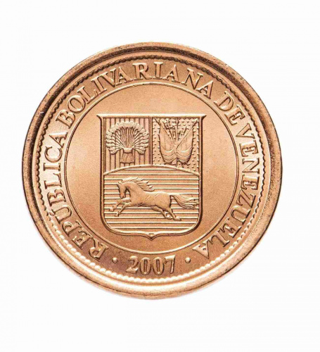 Памятная монета 5 сентимо. Венесуэла, 2007 г. в. Монета в состоянии UNC (без обращения) Памятная монета 5 сентимо. Венесуэла, 2007 г. в. Монета в состоянии UNC (без обращения)
