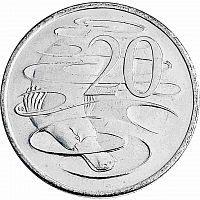 Коллекционная монета 20 центов. Австралия, год выпуска из периода 2019-2023, VF-XF