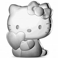 Монета 10 евро в футляре 50-е Hello Kitty. Франция 2024 PF