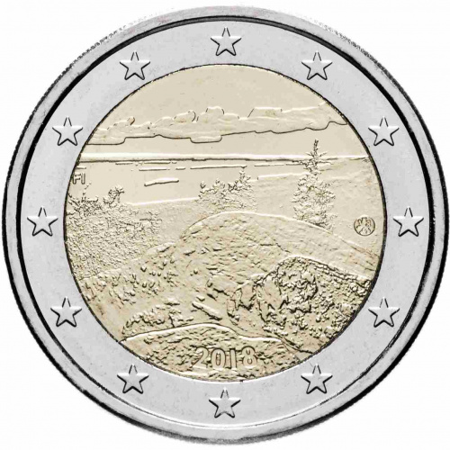 Монета 2 евро Национальный парк Коли. Финляндия 2018 UNC Монета 2 евро Национальный парк Коли. Финляндия 2018 UNC