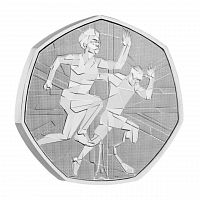 Монета 50 пенсов Великобритания на играх в Париже. Великобритания 2024 UNC