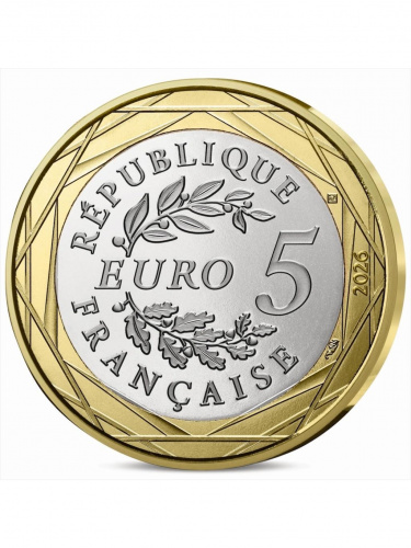Памятная монета 5 евро в буклете Близнецы. Знаки зодиака. Франция 2026 UNC фото 3