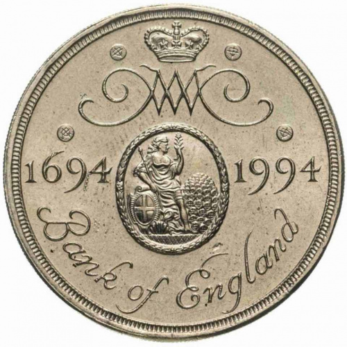 Монета 2 фунта 300 лет Банку Англии. Великобритания 1994 UNC фото 2 Монета 2 фунта 300 лет Банку Англии. Великобритания 1994 UNC фото 2