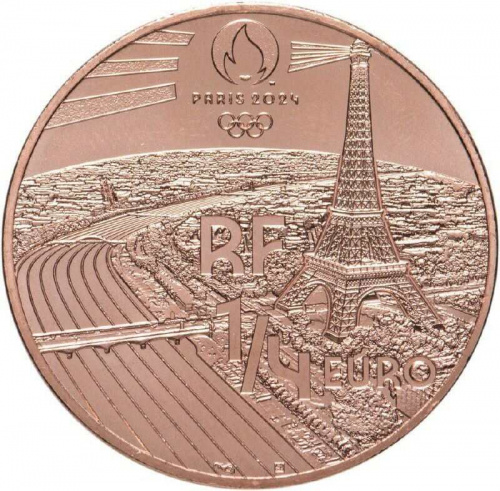 Памятная монета 1/4 евро Летние Олимпийские игры 2024 в Париже. Кайтсёрфинг. Франция, 2022 г. в. UNC фото 2 Памятная монета 1/4 евро Летние Олимпийские игры 2024 в Париже. Кайтсёрфинг. Франция, 2022 г. в. UNC фото 2