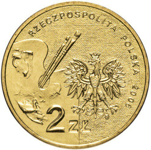 Монета 2 злотых Художники Польши 19-20 века - Артур Гротгер. Польша 2010 XF+ фото 2 Монета 2 злотых Художники Польши 19-20 века - Артур Гротгер. Польша 2010 XF+ фото 2