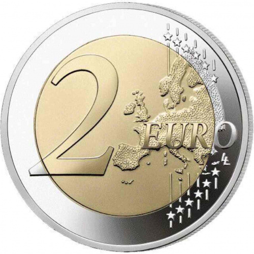 Монета 2 евро Геркулес и химера. Олимпийские игры. Франция 2024 PF фото 2