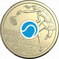 Памятная монета 2 доллара Открытый чемпионат Австралии по теннису среди женщин. Австралия 2025 UNC