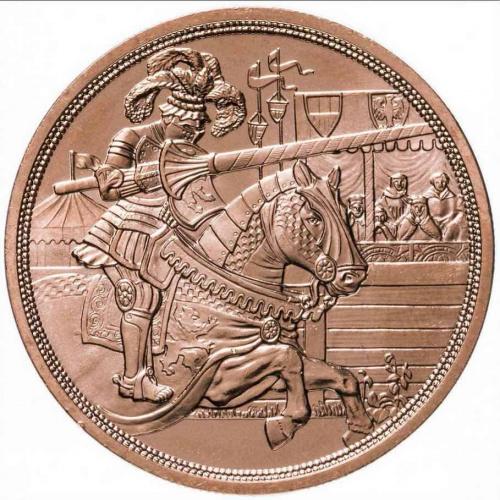 Монета 10 евро Рыцарство. Рыцарские истории. Австрия 2019 UNC