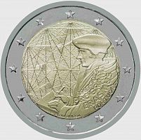 Монета 2 евро 35 лет программе Эрасмус. Португалия 2022 UNC
