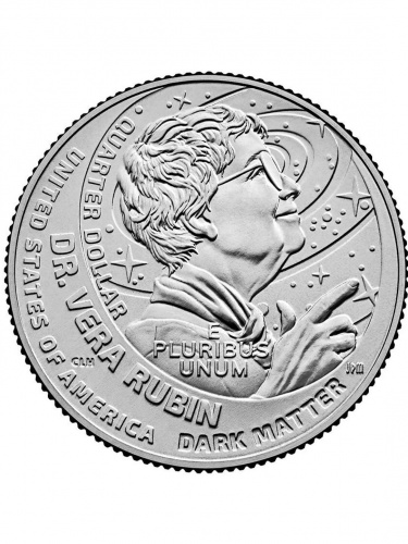 Памятная монета 25 центов Вера Рубин. Американские женщины. США Р UNC 2025 Памятная монета 25 центов Вера Рубин. Американские женщины. США Р UNC 2025