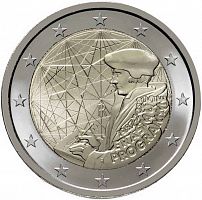 Монета 2 евро 35 лет программе Эрасмус. Италия 2022 UNC