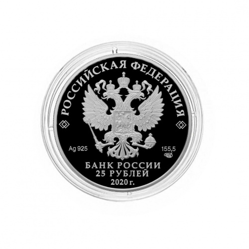 Серебряная монета (155.5 г) 25 рублей 75-летие Победы советского народа в ВОВ 1941 - 1945 гг в капсуле. СПМД 2020 PF фото 4 Серебряная монета (155.5 г) 25 рублей 75-летие Победы советского народа в ВОВ 1941 - 1945 гг в капсуле. СПМД 2020 PF фото 4