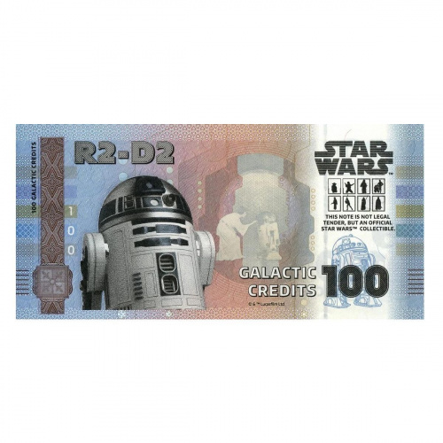 Банкнота 100 галактических кредитов в буклете R2-D2. Китай 2025 UNC фото 3 Банкнота 100 галактических кредитов в буклете R2-D2. Китай 2025 UNC фото 3