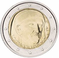 Монета 2 евро 700 лет со дня рождения Джованни Боккаччо. Италия 2013 UNC