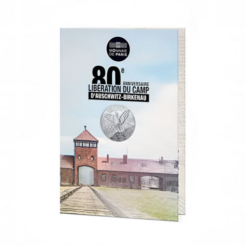 Серебряная монета 10 евро 80-летие освобождения кoнцлагеря Освенцим в буклете. Франция 2025 PF фото 3 Серебряная монета 10 евро 80-летие освобождения кoнцлагеря Освенцим в буклете. Франция 2025 PF фото 3