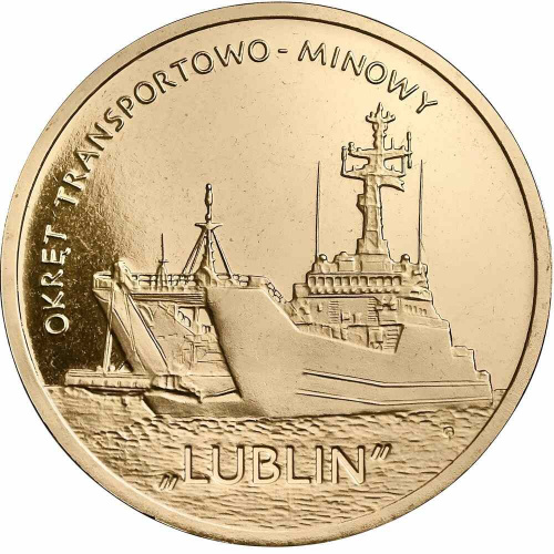 Памятная монета 2 злотых Транспортный корабль Люблин. Польша 2013 UNC Памятная монета 2 злотых Транспортный корабль Люблин. Польша 2013 UNC