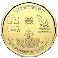 Памятная монета 1 доллар Чемпионат мира по футболу. Канада 2026 UNC