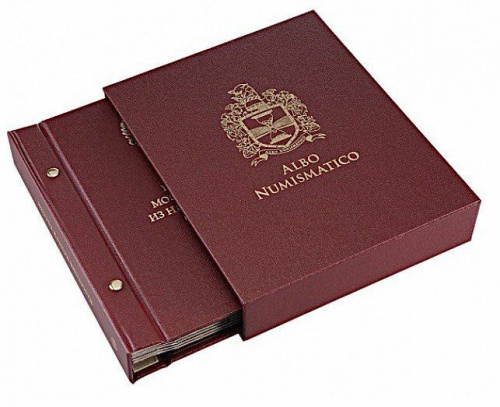 Футляр для альбомов Albo Numismatico серии Коллекционер 45 мм. Бордо. Без альбома (FC-45 BORDO)
