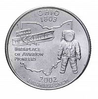 Монета 25 центов Огайо Штаты и территории. D США 2002 UNC