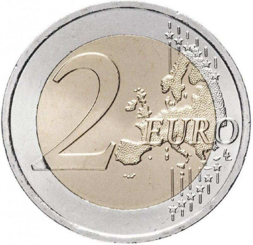 Памятная монета 2 евро 10 лет наличному обращению евро. Австрия 2012 UNC фото 2