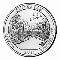 Монета 25 центов Чикасо. Национальные парки. США Р 2011 UNC