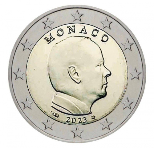 Монета 2 евро. Монако 2023 UNC Монета 2 евро. Монако 2023 UNC