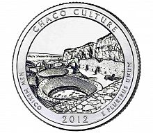 Монета 25 центов Чако. Национальные парки. США D 2012 UNC