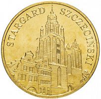 Монета 2 злотых Древние города Польши - Старгард-Щециньски. Польша 2007 UNC