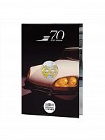Памятная монета 10 евро в буклете 70-е Автомобильного бренда Citroen DS. Франция 2025 UNC