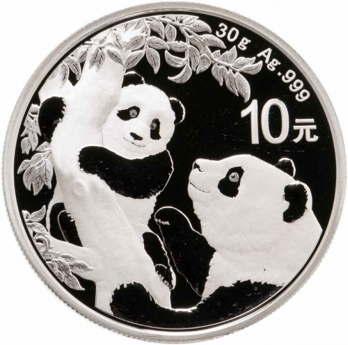 Серебряная монета 10 юаней 999 пробы (30 г чистого серебра). Панды. Китай. 2021 г. в. Proof (полированная) Серебряная монета 10 юаней 999 пробы (30 г чистого серебра). Панды. Китай. 2021 г. в. Proof (полированная)