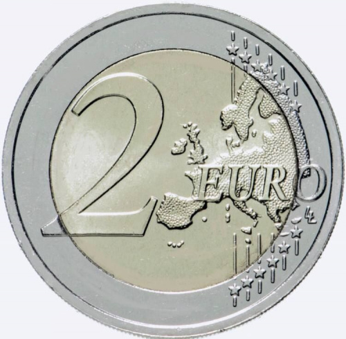 Монета 2 евро 35 лет программе Эрасмус. Франция 2022 UNC фото 2