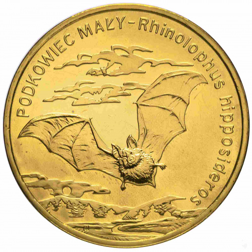 Памятная монета 2 злотых Летучая мышь. Польша 2010 UNC
