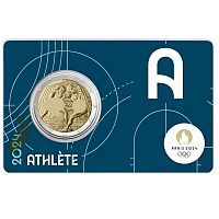 Монета 2 евро Геркулес и химера (athlete) в блистере. Олимпийские игры. Франция 2024 BU