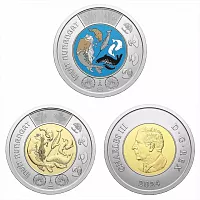 Памятный набор из 2-х монет 2 доллара Инуит Нунангат. Канада 2024 UNC