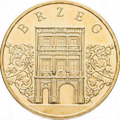 Памятная монета 2 злотых Бжег. Польша 2007 UNC Памятная монета 2 злотых Бжег. Польша 2007 UNC