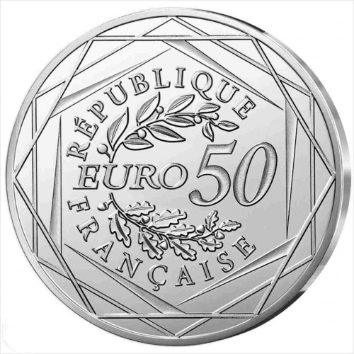 Серебряная цветная монета 50 евро в буклете Лига справедливости. Часть 2 (4/4). Комиксы. Франция 2025 BU фото 3