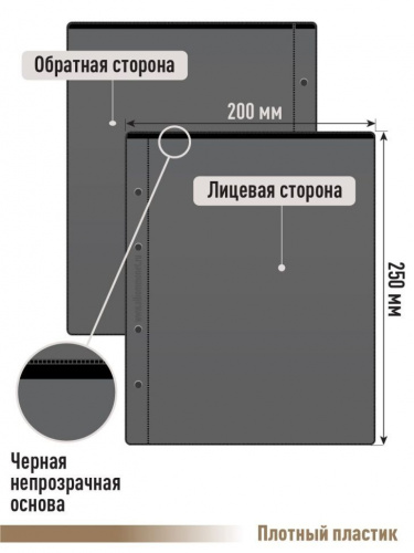 Комбинированный набор из 10-ти листов на черной основе (двусторонний) для хранения банкнот фото 4 Комбинированный набор из 10-ти листов на черной основе (двусторонний) для хранения банкнот фото 4