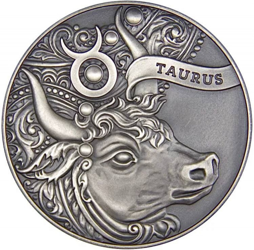 Монета 1 рубль Телец (Taurus). Беларусь 2014 Proof