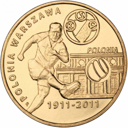 Памятная монета 2 злотых Полония Варшава Польша 2011 UNC