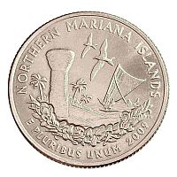 Монета 25 центов Северные Марианские острова. Штаты и территории. Р США 2009 UNC