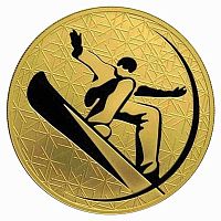 Монета 200 рублей Сноуборд. Зимние виды спорта. СПМД 2010 PF