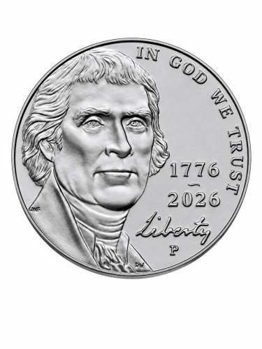 Монета 5 центов 250 лет независимости США 2026 P UNC Монета 5 центов 250 лет независимости США 2026 P UNC