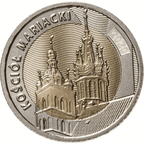 Памятная монета 5 злотых Мариацкий костел Польша 2020 UNC Памятная монета 5 злотых Мариацкий костел Польша 2020 UNC