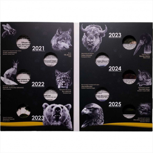 Капсульный альбом для монет 5 евро Флора и фауна. Словакия 2024 UNC фото 2 Капсульный альбом для монет 5 евро Флора и фауна. Словакия 2024 UNC фото 2