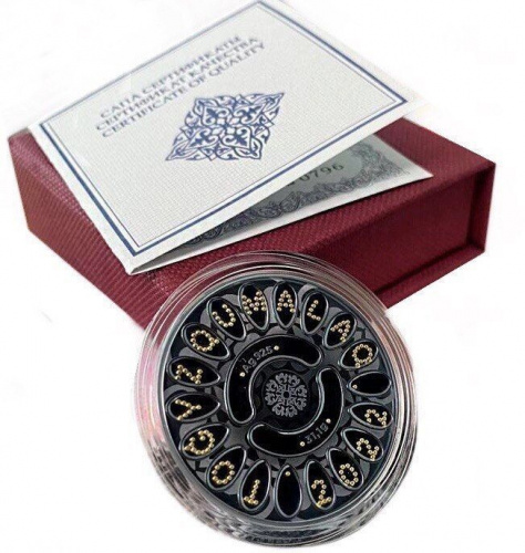 Серебряная монета 500 тенге в футляре TOGYZQUMALAQ . Казахстан, 2022 г. Black proof (черная эмаль) фото 3 Серебряная монета 500 тенге в футляре TOGYZQUMALAQ . Казахстан, 2022 г. Black proof (черная эмаль) фото 3